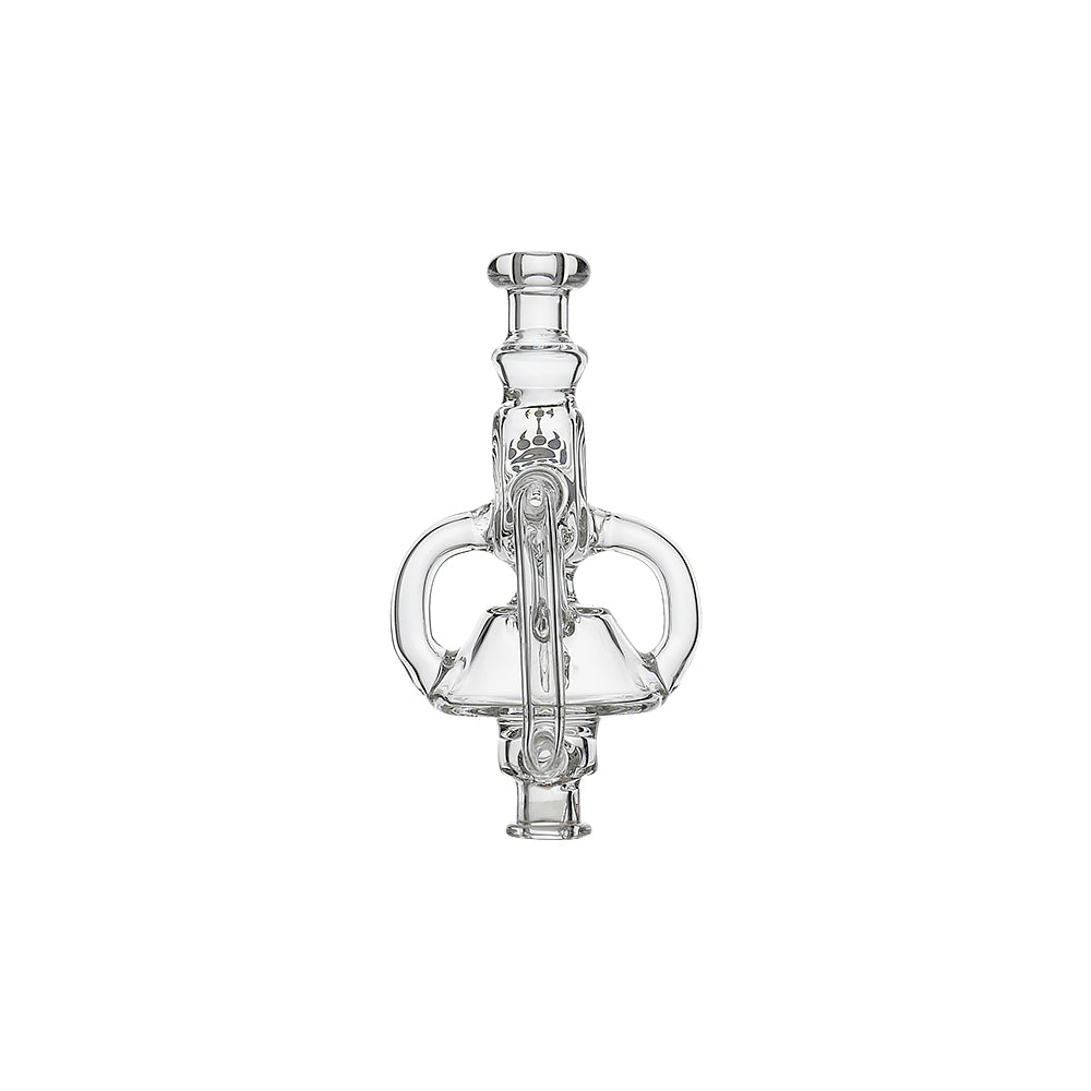 CALIBEAR DRUM RECYCLER GLASS PIVOT MOUTHPIECE- Premium puffco glass attachment from Calibear Glass. Ideal for dabbing, providing smooth hits and durability. Shop high-quality dab rigs, water pipes, bongs, erig glasses and glass smoking accessories at Calibear Glass. Elevate your smoking experience with a durable and stylish glass dab rig. Free shipping on all orders.