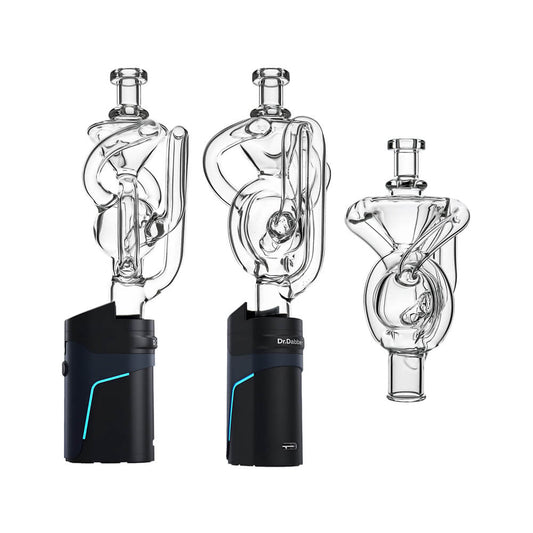 Calibear Ghost 2 Orb Recycler glass mouthpiece for Dr Dabber Switch 2 spherical recycler water filtration attachment