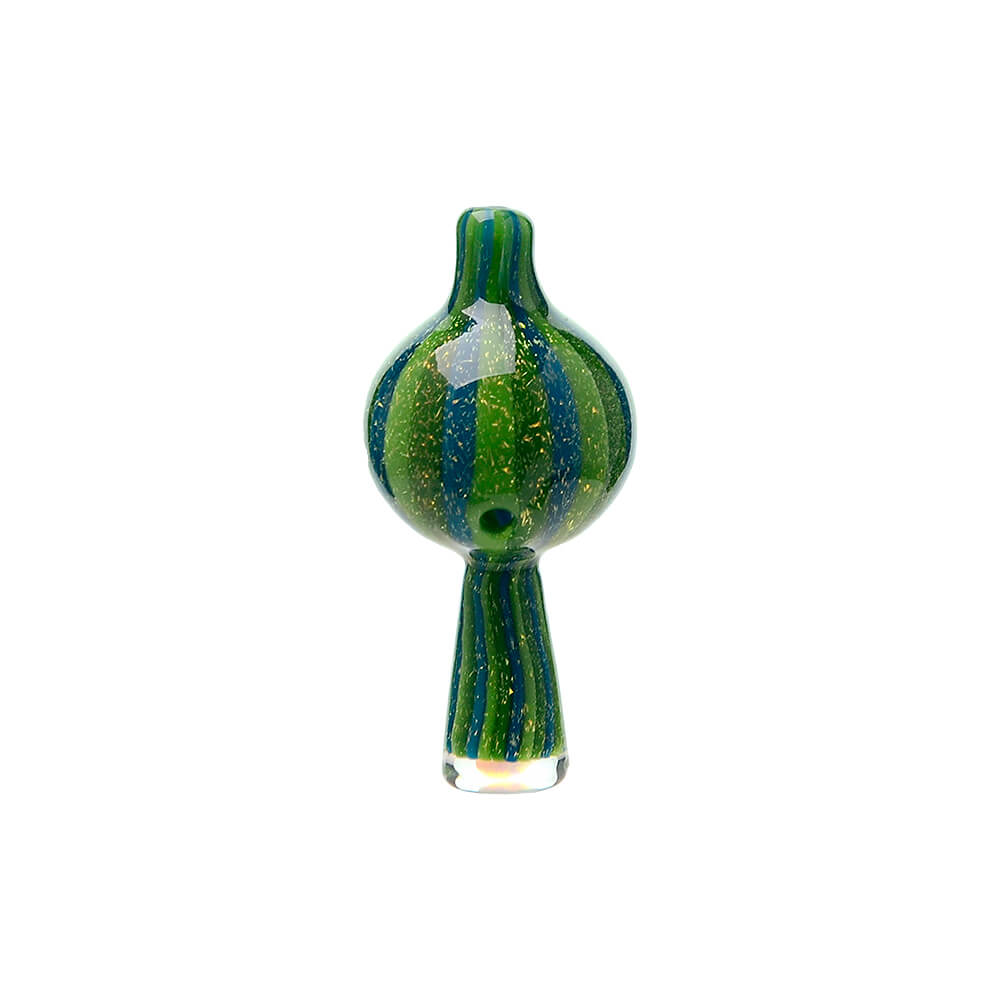 Calibear Green Dichro Cactus Glass Carb Cap Encased with Opal premium borosilicate dab rig carb cap