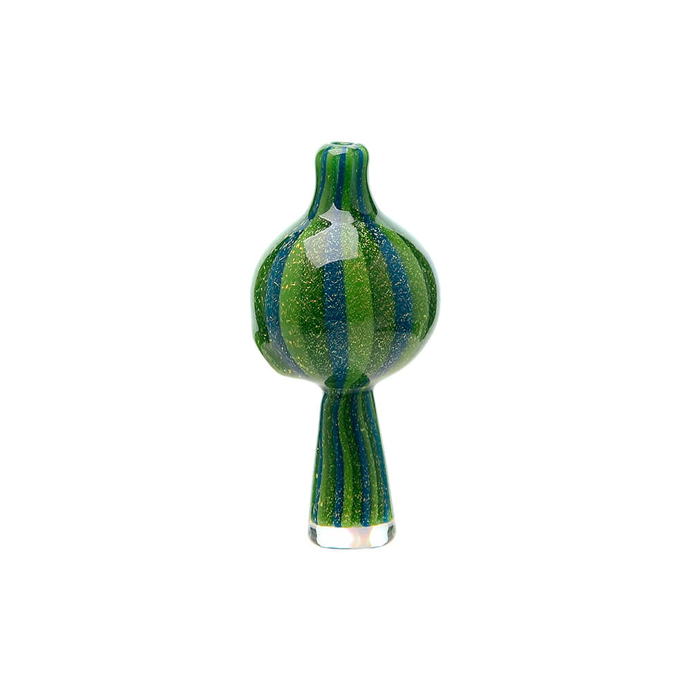Calibear Green Dichro Cactus Glass Carb Cap Encased with Opal premium borosilicate dab rig carb cap