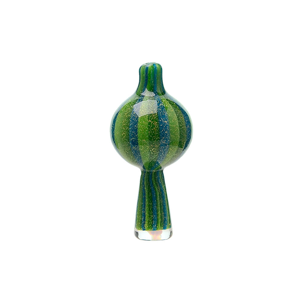 Calibear Green Dichro Cactus Glass Carb Cap Encased with Opal premium borosilicate dab rig carb cap
