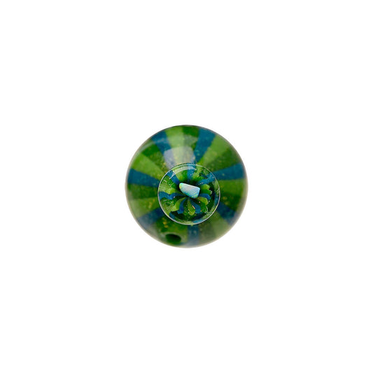 Calibear Green Dichro Cactus Glass Carb Cap Encased with Opal premium borosilicate dab rig carb cap