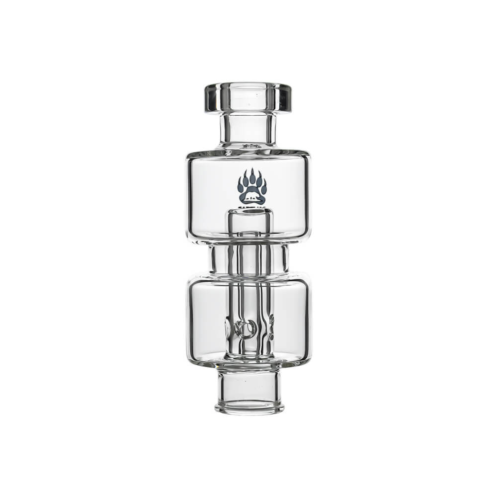 CALIBEAR Ghost²™ DOUBLE-STACK DIFFUSER GLASS TOP-- Premium dr. dabber glass attachment from Calibear Glass. Ideal for dabbing, providing smooth hits and durability. Shop high-quality dab rigs, water pipes, bongs, erig glasses and glass smoking accessories at Calibear Glass. Elevate your smoking experience with a durable and stylish glass dab rig. Free shipping on all orders.