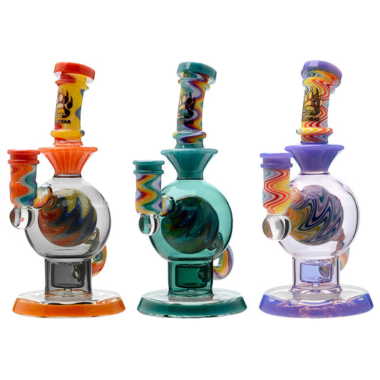 CALIBEAR HEADY WIGWAG BALL RIG WITH ENCASED OPAL FLOWER OF LIFE PERC