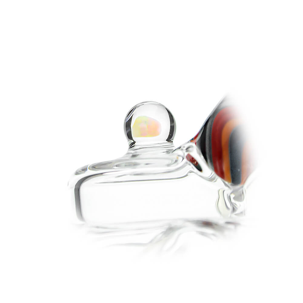 Calibear Inliner Recycler Puffco Peak Glass Attachment with Opal handcrafted wigwag borosilicate glass top for Puffco Peak