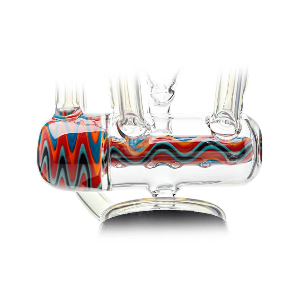 Calibear Inliner Recycler Puffco Peak Glass Attachment with Opal handcrafted wigwag borosilicate glass top for Puffco Peak