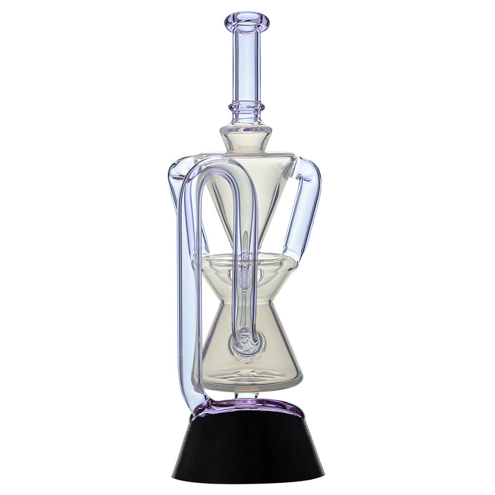Calibear Opal White Klein Recycler with Tornado Airflow for Puffco Peak & Pro premium borosilicate glass top
