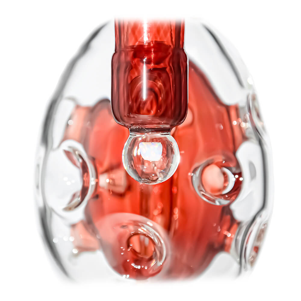 Calibear Ovalsphere Glass Dab Rig with Opal Triseed Perc premium borosilicate glass dab rig with dual-tone colorways