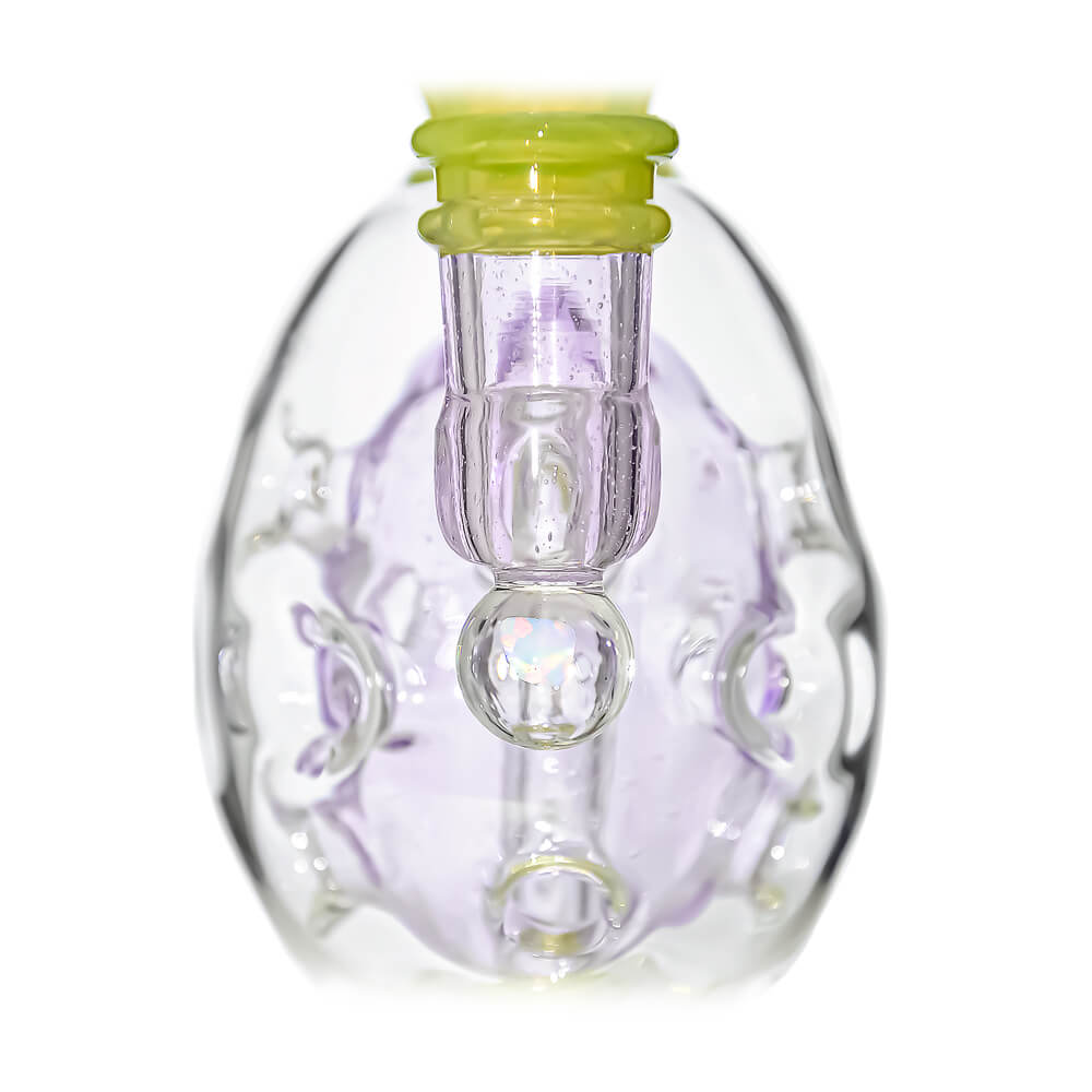 Calibear Ovalsphere Glass Dab Rig with Opal Triseed Perc premium borosilicate glass dab rig with dual-tone colorways