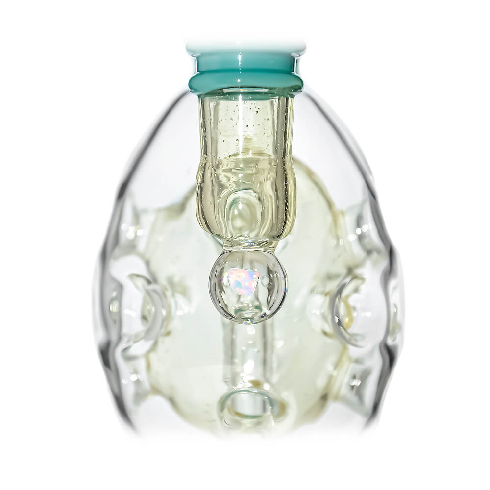 Calibear Ovalsphere Glass Dab Rig with Opal Triseed Perc premium borosilicate glass dab rig with dual-tone colorways