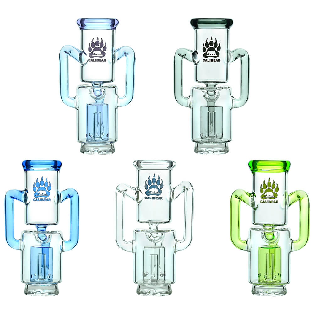 CALIBEAR RECYCLER CARTA ATTACHMENT- Premium carta glass attachment from Calibear Glass. Ideal for dabbing, providing smooth hits and durability. Shop high-quality dab rigs, water pipes, bongs, erig glasses and glass smoking accessories at Calibear Glass. Elevate your smoking experience with a durable and stylish glass dab rig. Free shipping on all orders 