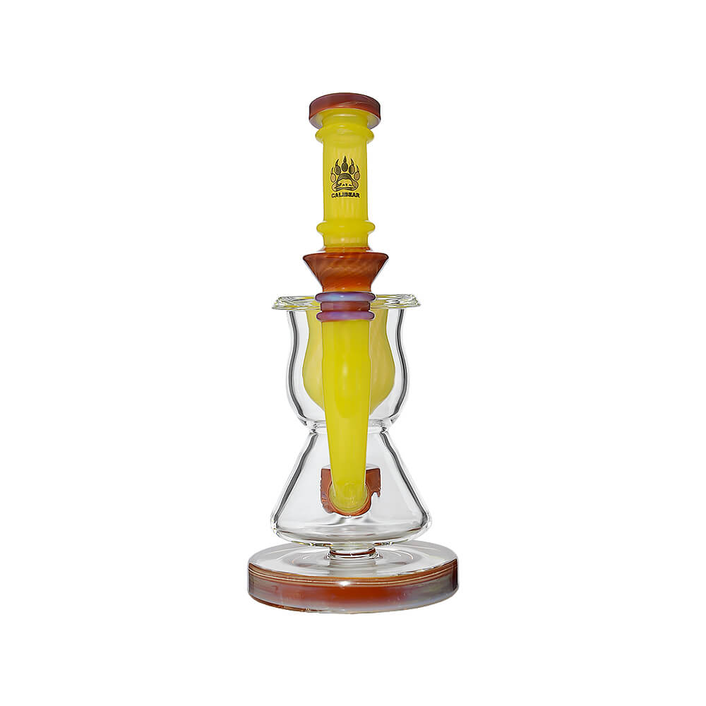 CURVY TORUS- Premium borosilicate glass dab rig from Calibear Glass. Ideal for dabbing, providing smooth hits and durability. Shop high-quality dab rigs, water pipes, bongs, erig glasses and glass smoking accessories at Calibear Glass. Elevate your smoking experience with a durable and stylish glass dab rig. Free shipping on all orders.
