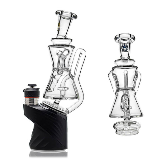 CaliBear Gilly recycler glass attachment for Puffco Peak Pro and Peak OG with compact water recycling system
