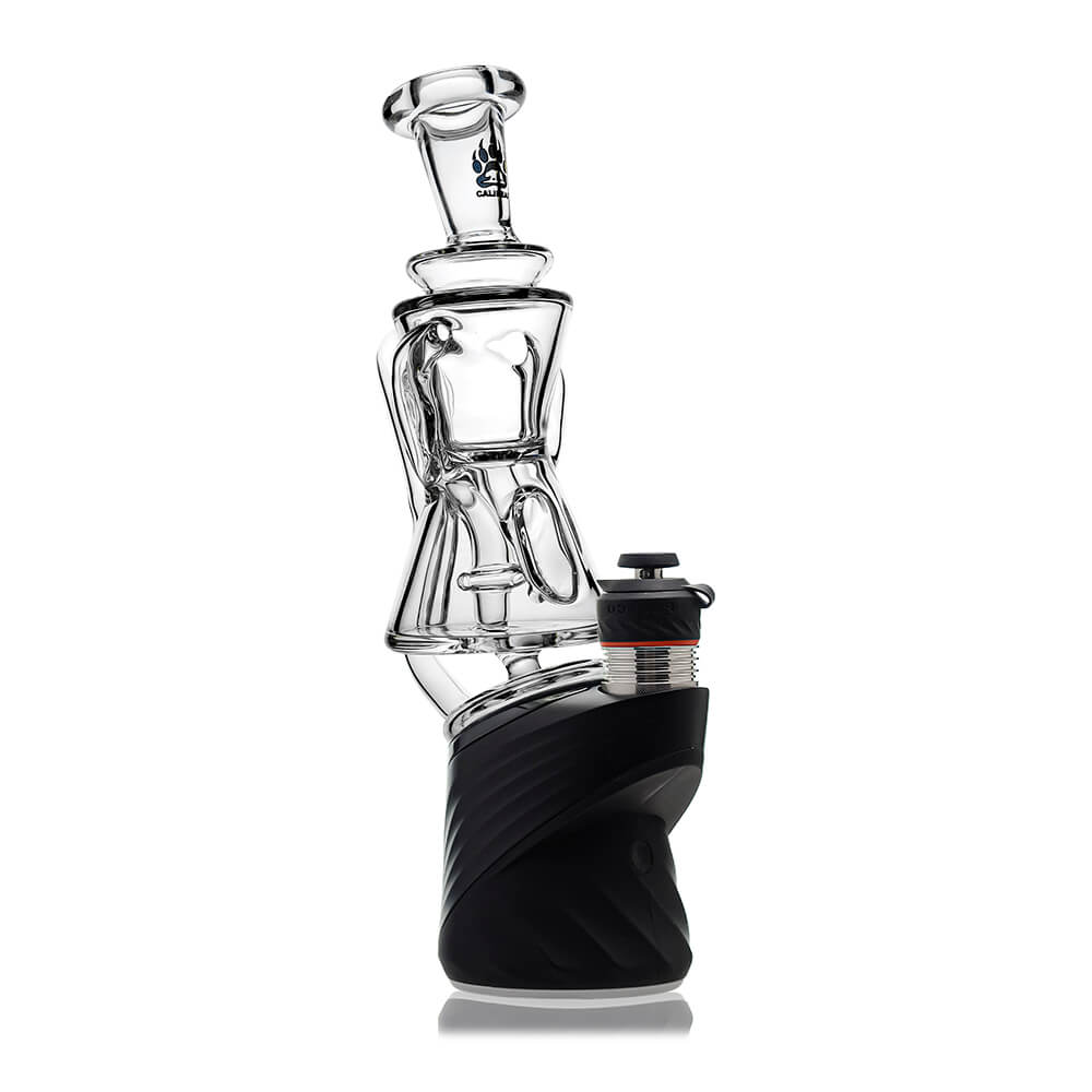 CaliBear Gilly recycler glass attachment for Puffco Peak Pro and Peak OG with compact water recycling system