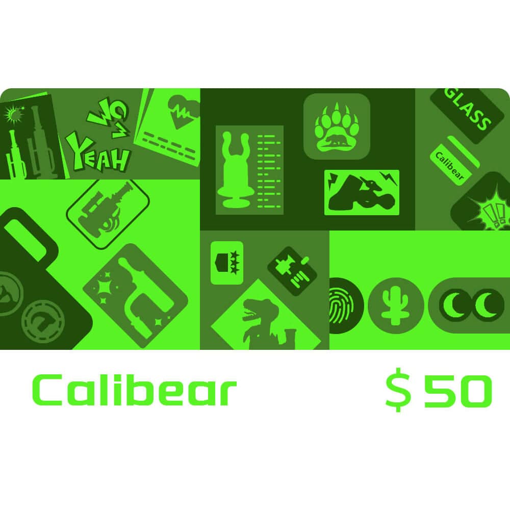 Calibear Glass Gift Card Accesory calibearofficial 