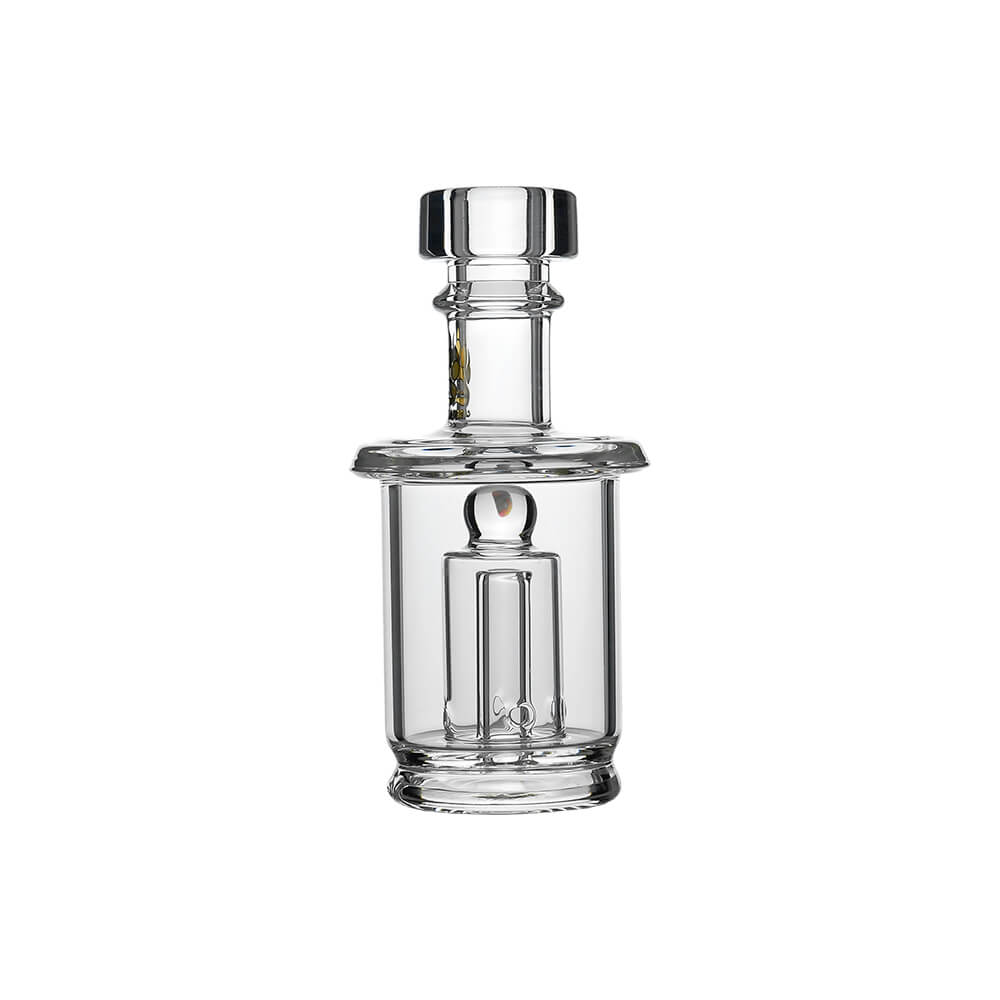 Calibear Classic Opal Tube Bubbler Smooth Functional Glass Attachment (Clear) for Puffco Peak OG & Pro with encased opal and internal water filtration design