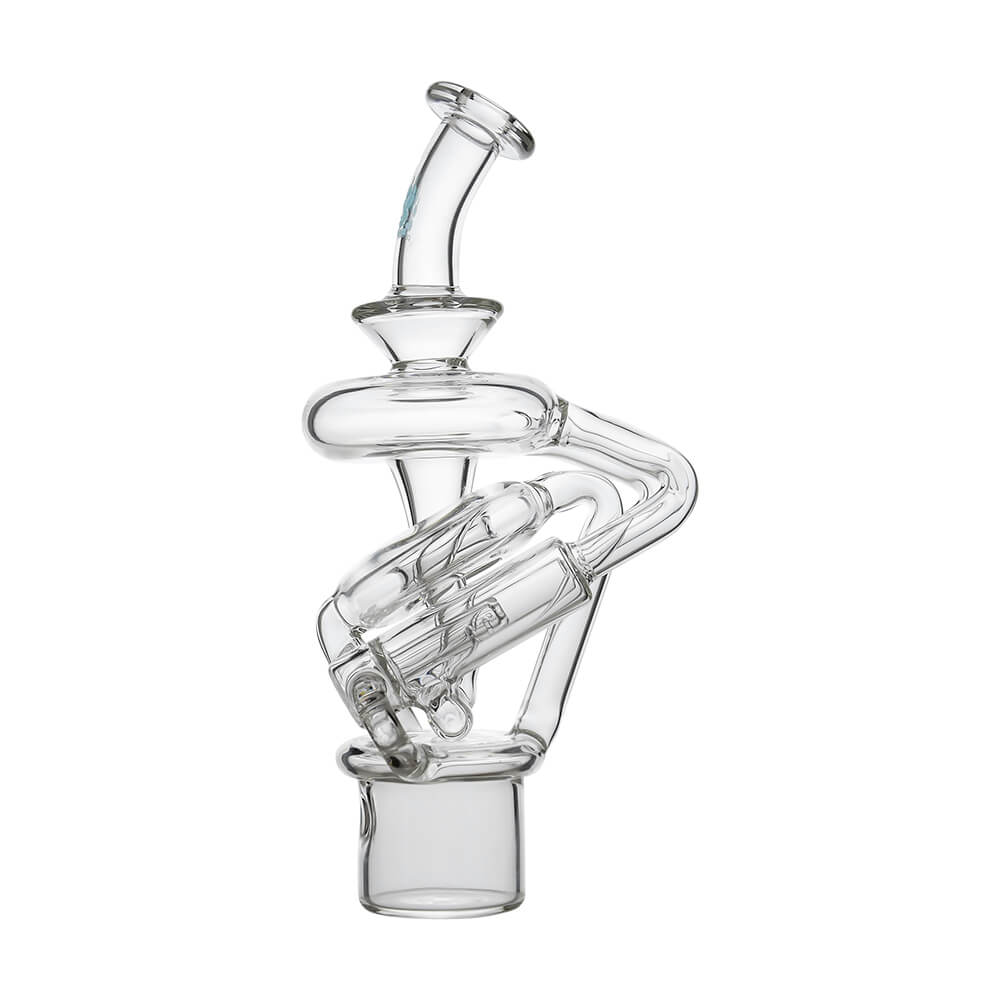 Calibear Double Jet Vortex Glass Attachment for Dr. Dabber Switch 2 premium borosilicate recycler glass top