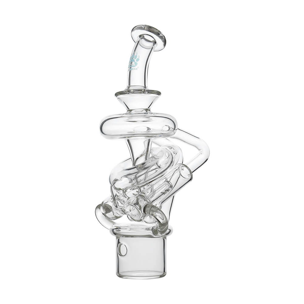 Calibear Double Jet Vortex Glass Attachment for Dr. Dabber Switch 2 premium borosilicate recycler glass top
