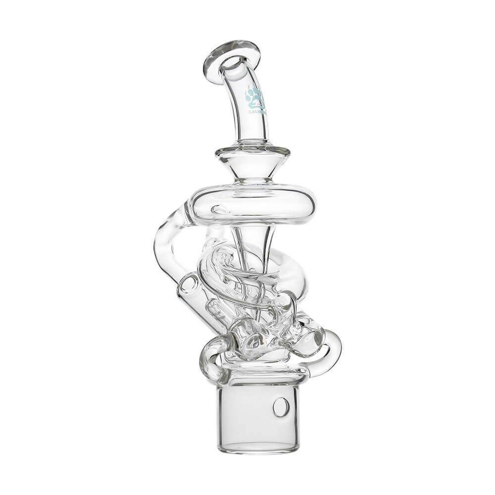 Calibear Double Jet Vortex Glass Attachment for Dr. Dabber Switch 2 premium borosilicate recycler glass top