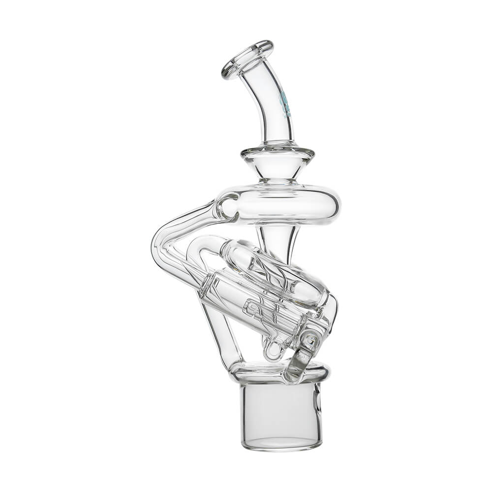 Calibear Double Jet Vortex Glass Attachment for Dr. Dabber Switch 2 premium borosilicate recycler glass top