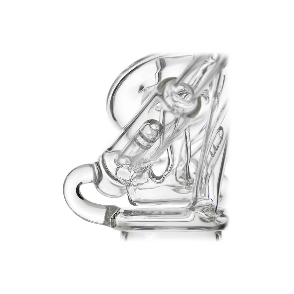 Calibear Double Jet Vortex Glass Attachment for Dr. Dabber Switch 2 premium borosilicate recycler glass top