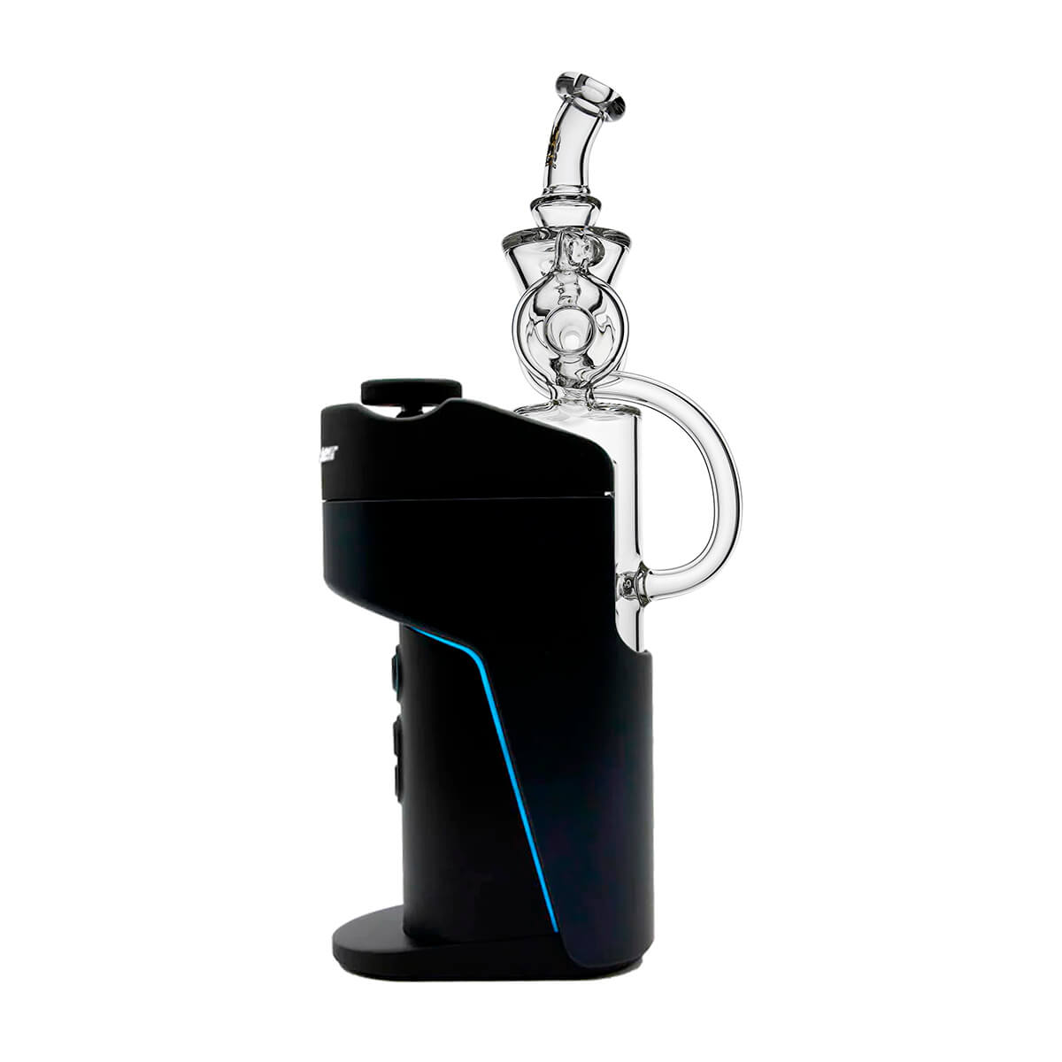 Calibear Dual Donut Recycler Glass Attachment for Dr. Dabber Switch Go with donut recycler chamber and clear borosilicate glass