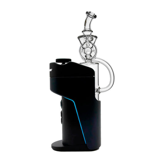 Calibear Dual Donut Recycler Glass Attachment for Dr. Dabber Switch Go with donut recycler chamber and clear borosilicate glass