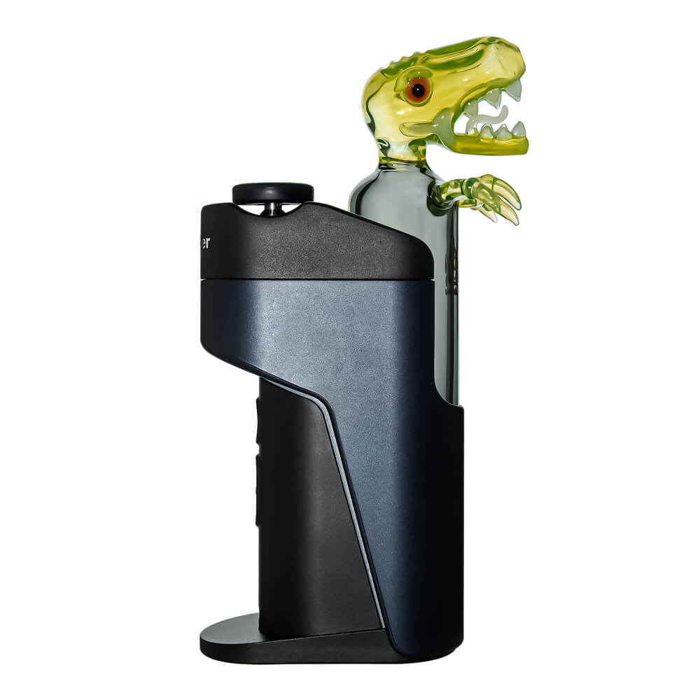 Calibear Heady Dino Glass Attachment with sculpted dinosaur head for Dr.Dabber Switch GO