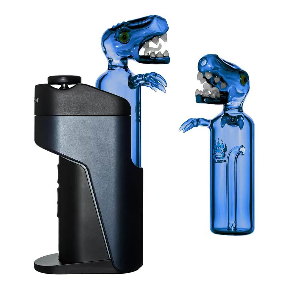 Calibear Heady Dino Glass Attachment with sculpted dinosaur head for Dr.Dabber Switch GO