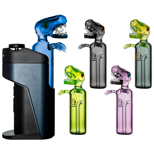 Calibear Heady Dino Glass Attachment with sculpted dinosaur head for Dr.Dabber Switch GO