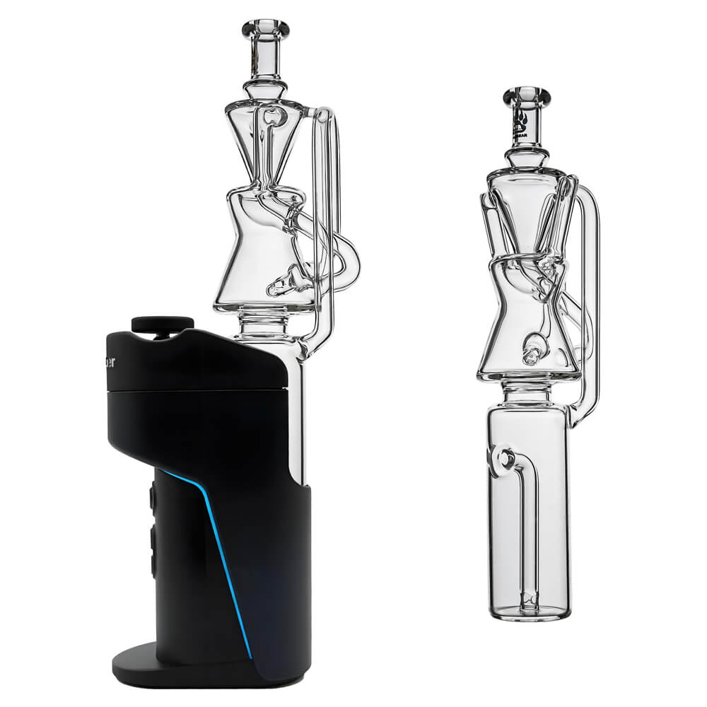 Calibear Clear Klein Recycler Glass Attachment for Dr. Dabber Switch Go with recycler chamber and clear borosilicate glass