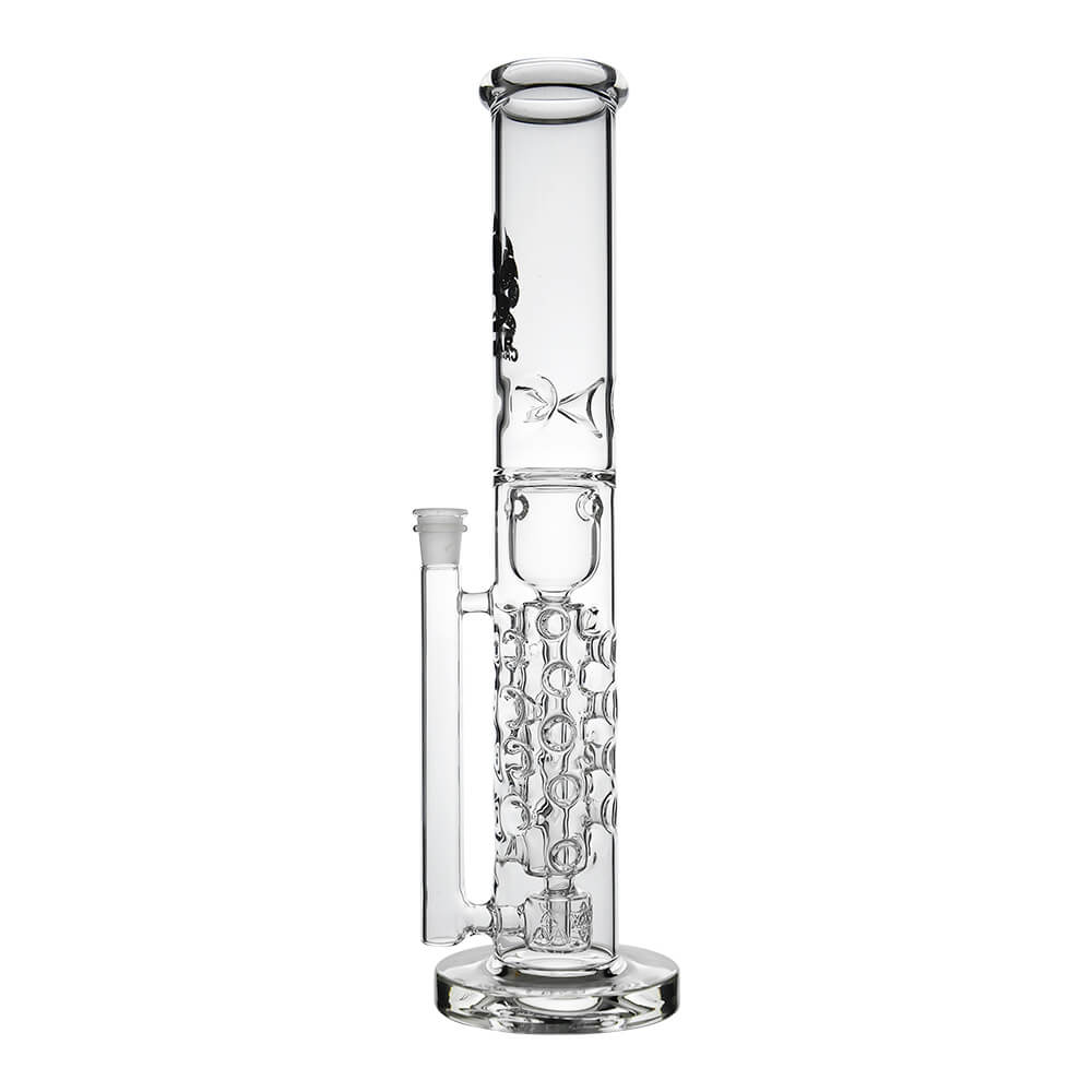 Calibear Premium Flower Straight Fab Torus Tube Incycler (Clear) with Triseed Perc and internal recycling pathways