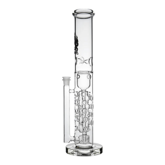 Calibear Premium Flower Straight Fab Torus Tube Incycler (Clear) with Triseed Perc and internal recycling pathways