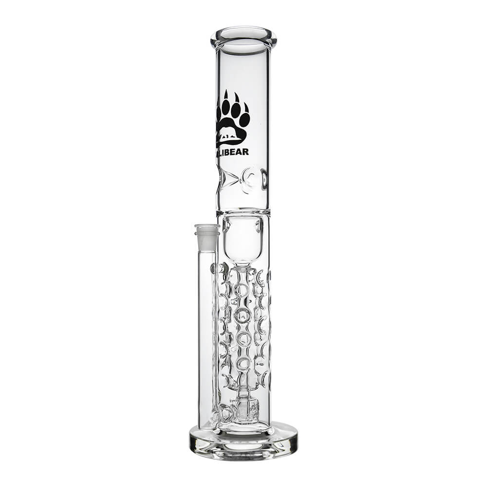 Calibear Premium Flower Straight Fab Torus Tube Incycler (Clear) with Triseed Perc and internal recycling pathways
