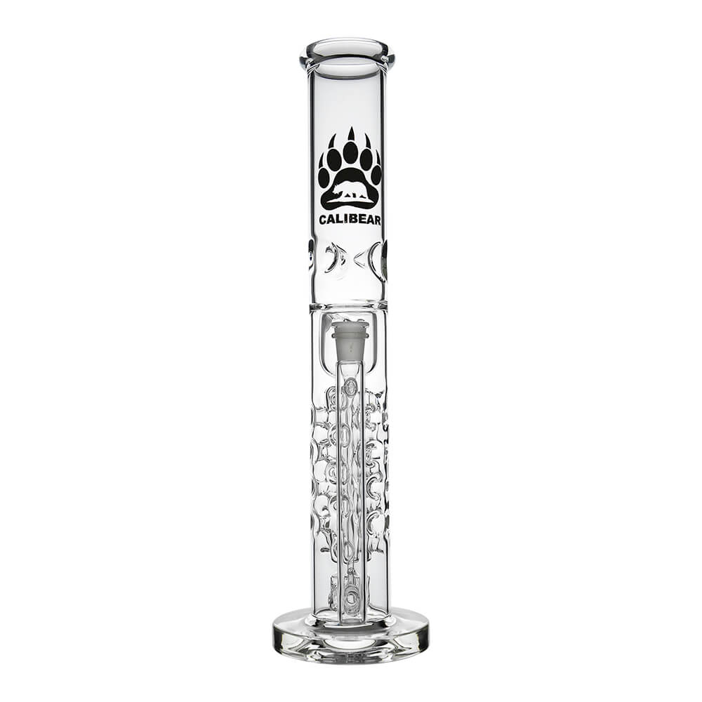 Calibear Premium Flower Straight Fab Torus Tube Incycler (Clear) with Triseed Perc and internal recycling pathways