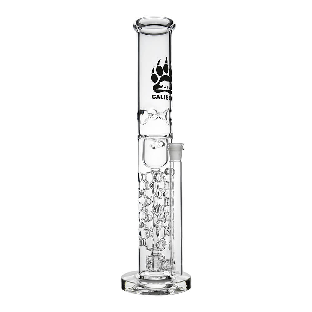 Calibear Premium Flower Straight Fab Torus Tube Incycler (Clear) with Triseed Perc and internal recycling pathways