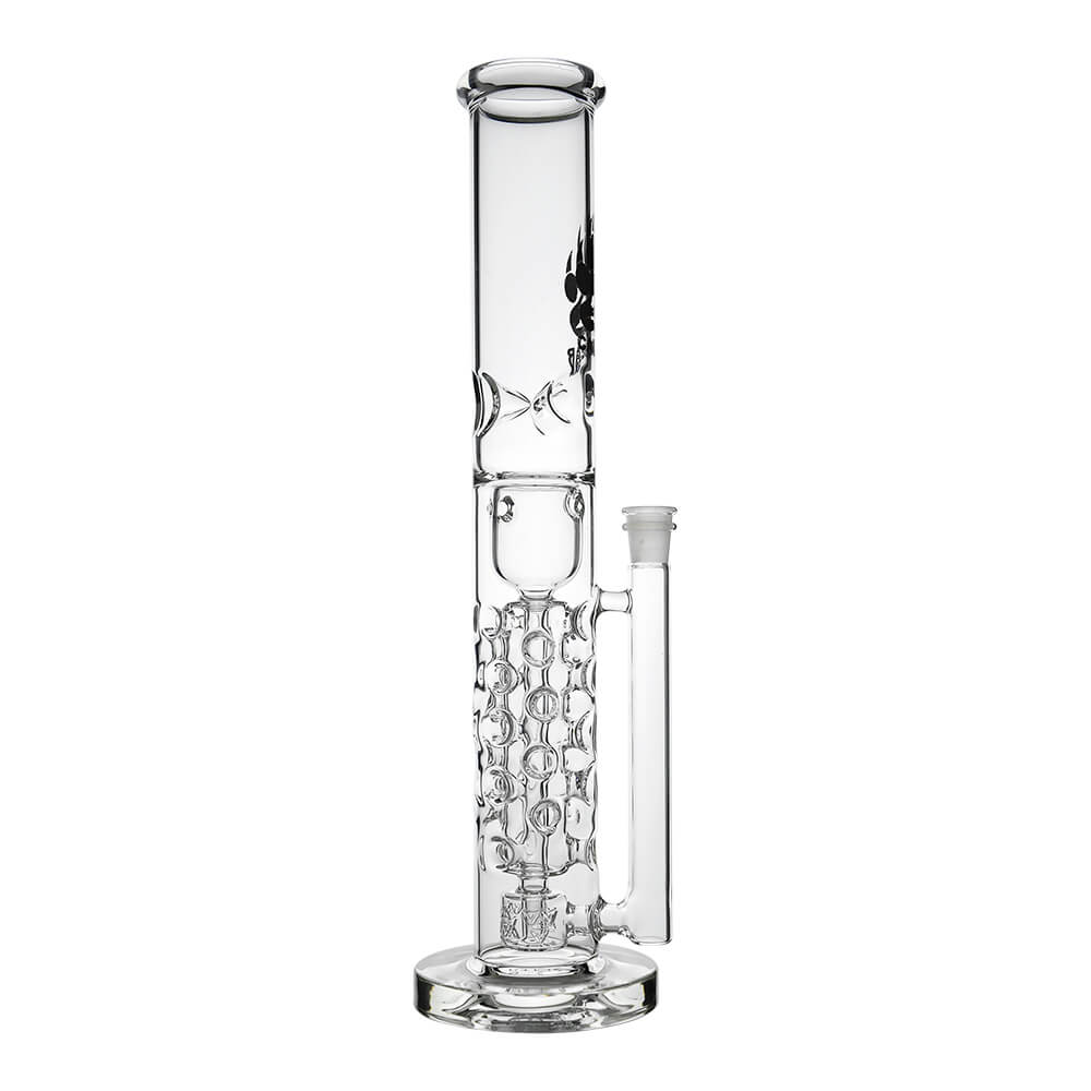 Calibear Premium Flower Straight Fab Torus Tube Incycler (Clear) with Triseed Perc and internal recycling pathways