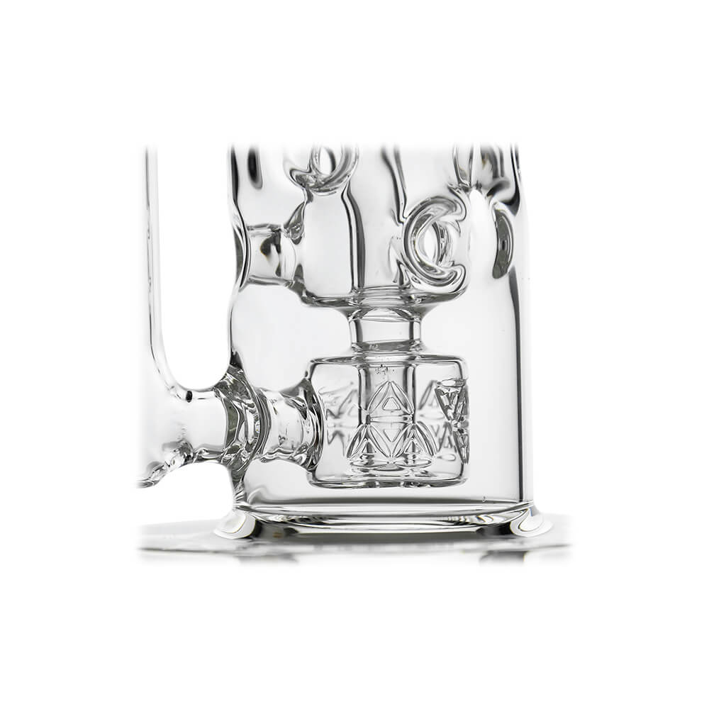 Calibear Premium Flower Straight Fab Torus Tube Incycler (Clear) with Triseed Perc and internal recycling pathways