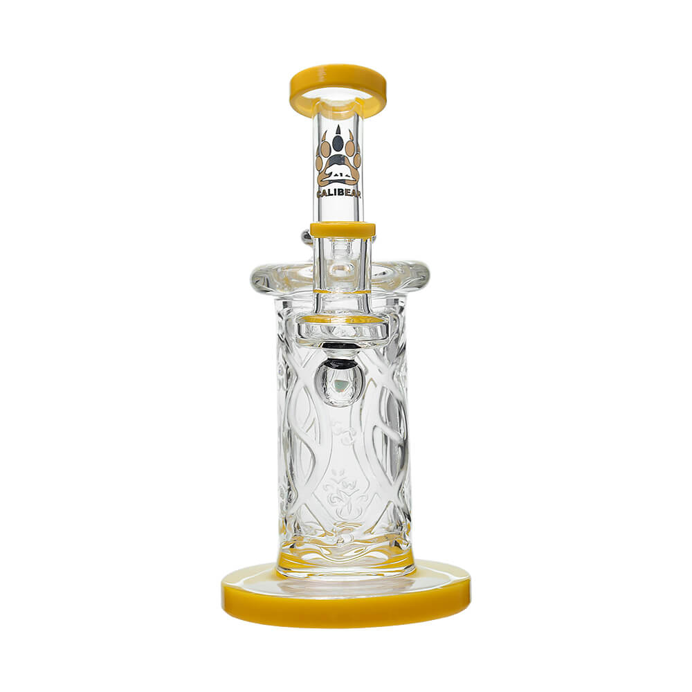 PREMIUM WALL PERC DAB RIG W/OPAL- Premium borosilicate glass dab rig from Calibear Glass. Ideal for dabbing, providing smooth hits and durability. Shop high-quality dab rigs, water pipes, bongs, erig glasses and glass smoking accessories at Calibear Glass