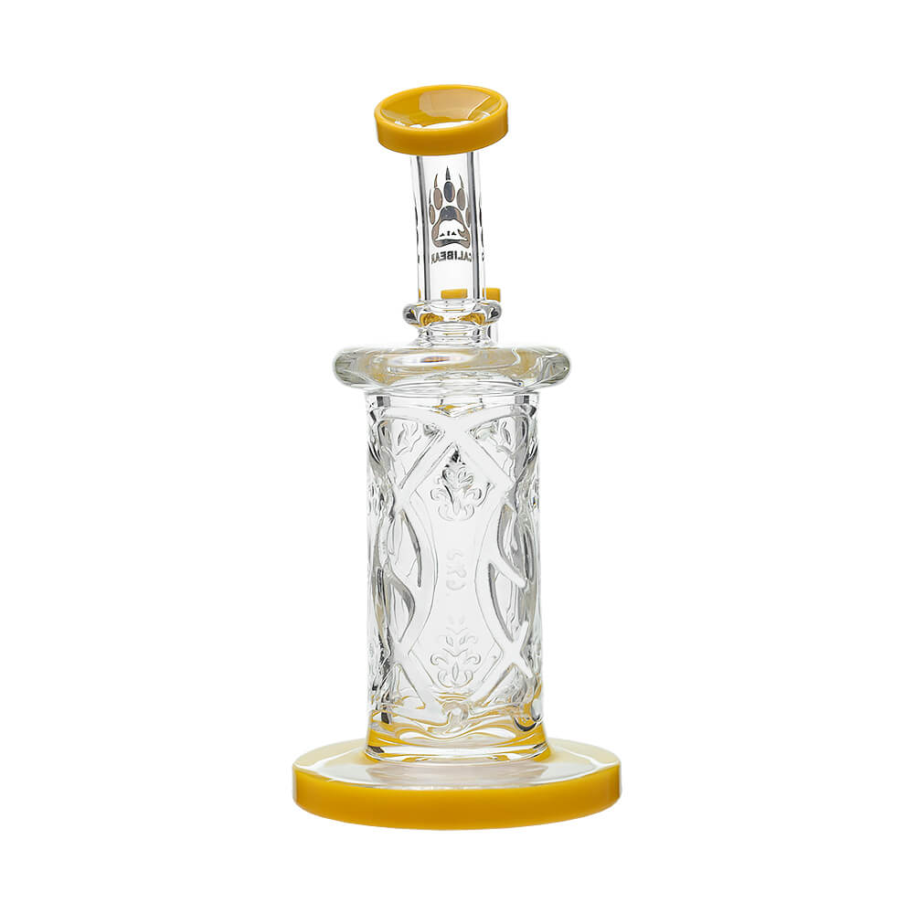 PREMIUM WALL PERC DAB RIG W/OPAL- Premium borosilicate glass dab rig from Calibear Glass. Ideal for dabbing, providing smooth hits and durability. Shop high-quality dab rigs, water pipes, bongs, erig glasses and glass smoking accessories at Calibear Glass