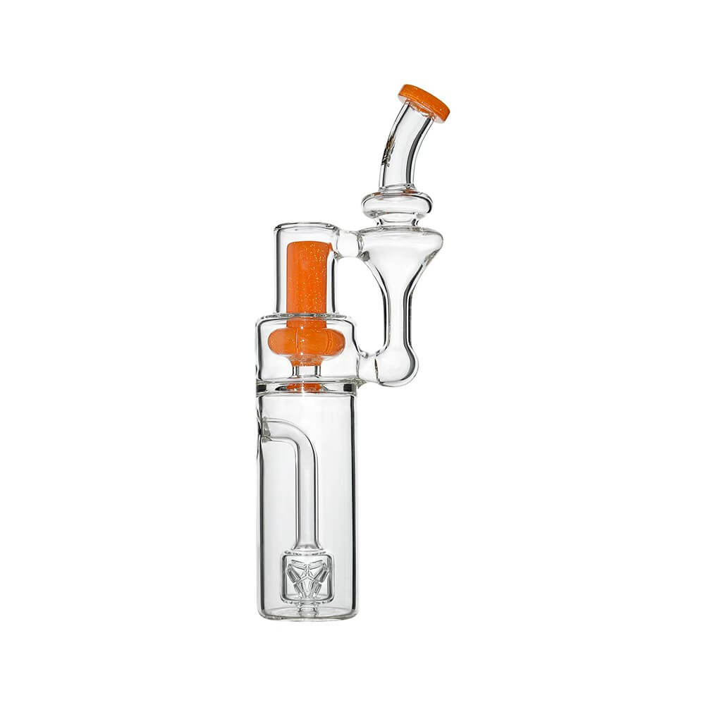 Calibear caliorange dichro RBR Recycler Glass Attachment for Dr. Dabber Switch Go with Refined Bell Recycler design and caliorange dichro borosilicate glass