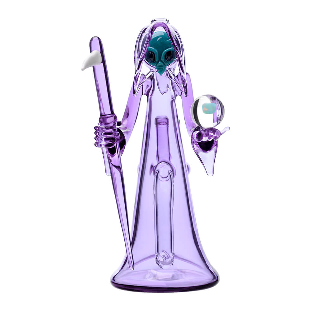 CALIBEAR REAPER RIG WITH REMOVABLE SCYTHE DABBER-Premium borosilicate glass dab rig from Calibear Glass. Ideal for dabbing, providing smooth hits and durability. Shop high-quality dab rigs, water pipes, bongs, erig glasses and glass smoking accessories at Calibear Glass. Elevate your smoking experience with a durable and stylish glass dab rig. Free shipping on all orders