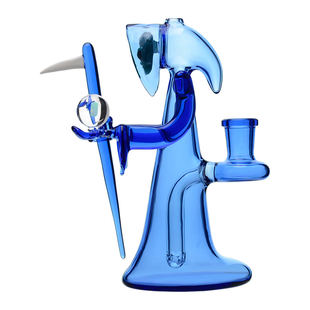 CALIBEAR REAPER RIG WITH REMOVABLE SCYTHE DABBER-Premium borosilicate glass dab rig from Calibear Glass. Ideal for dabbing, providing smooth hits and durability. Shop high-quality dab rigs, water pipes, bongs, erig glasses and glass smoking accessories at Calibear Glass. Elevate your smoking experience with a durable and stylish glass dab rig. Free shipping on all orders