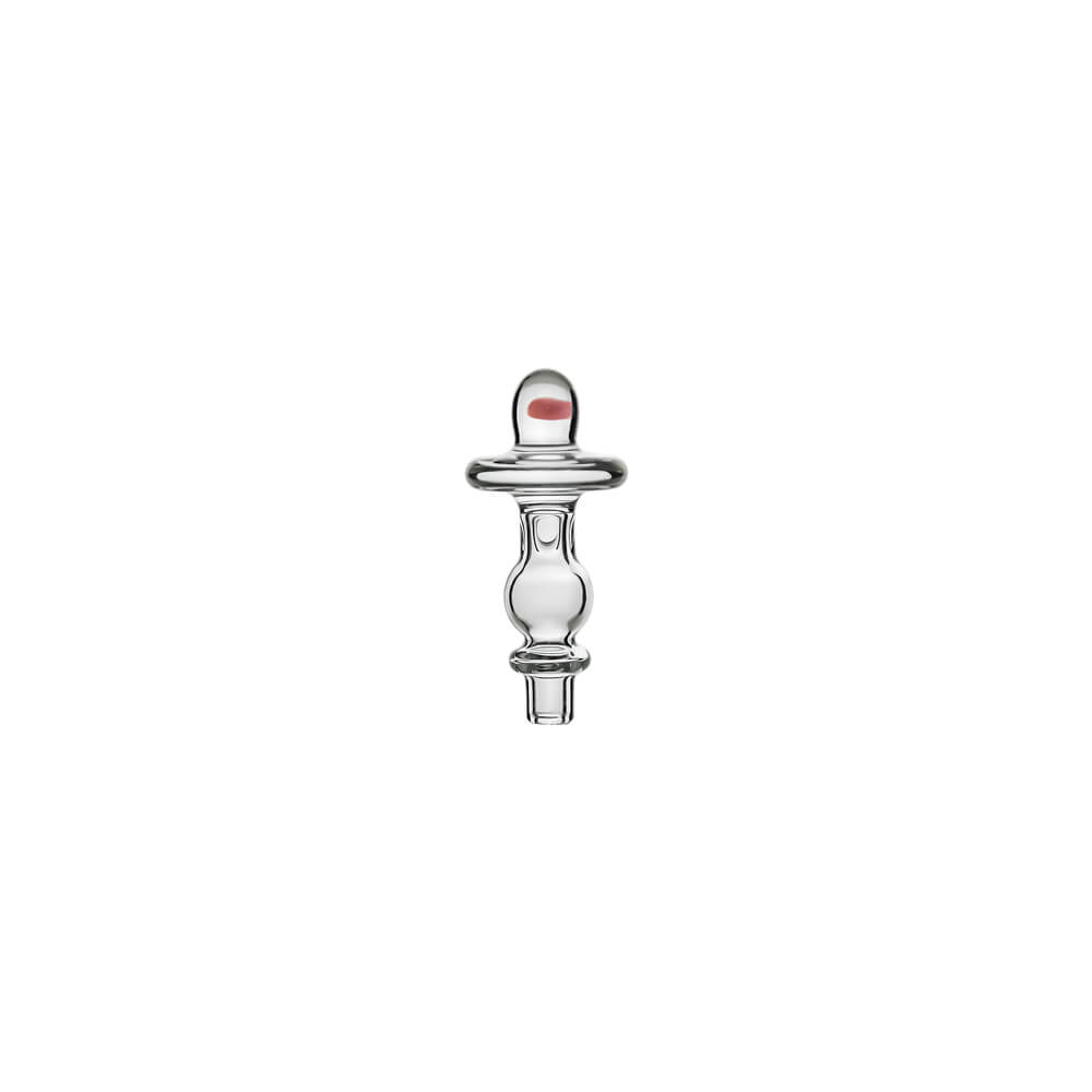 Calibear UFO Joystick Carb Cap (Clear) with encased opal, rounded joystick body and side airflow opening for Dr. Dabber Switch GO