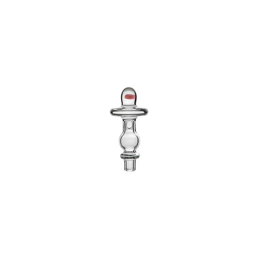 Calibear UFO Joystick Carb Cap (Clear) with encased opal, rounded joystick body and side airflow opening for Dr. Dabber Switch GO