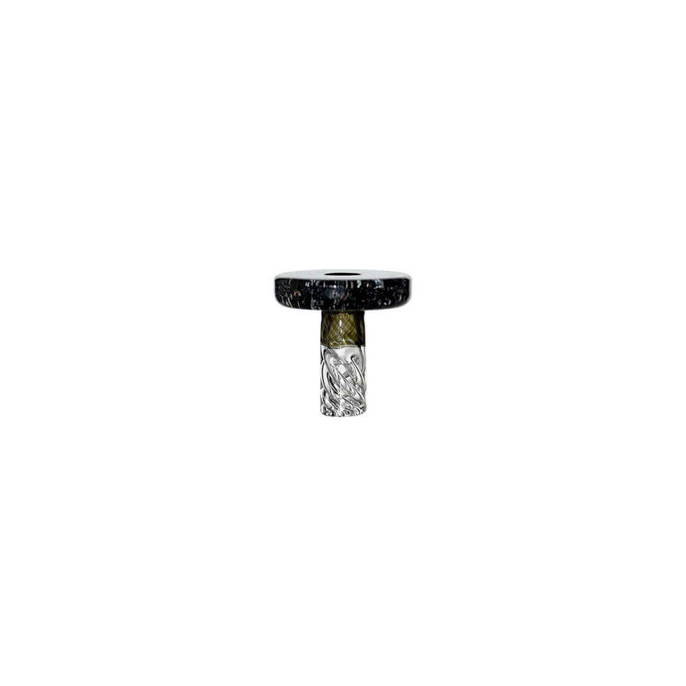 Calibear Vortex Spinning Cap for Dr. Dabber Switch GO with colorful glass top options and twisted airflow stem