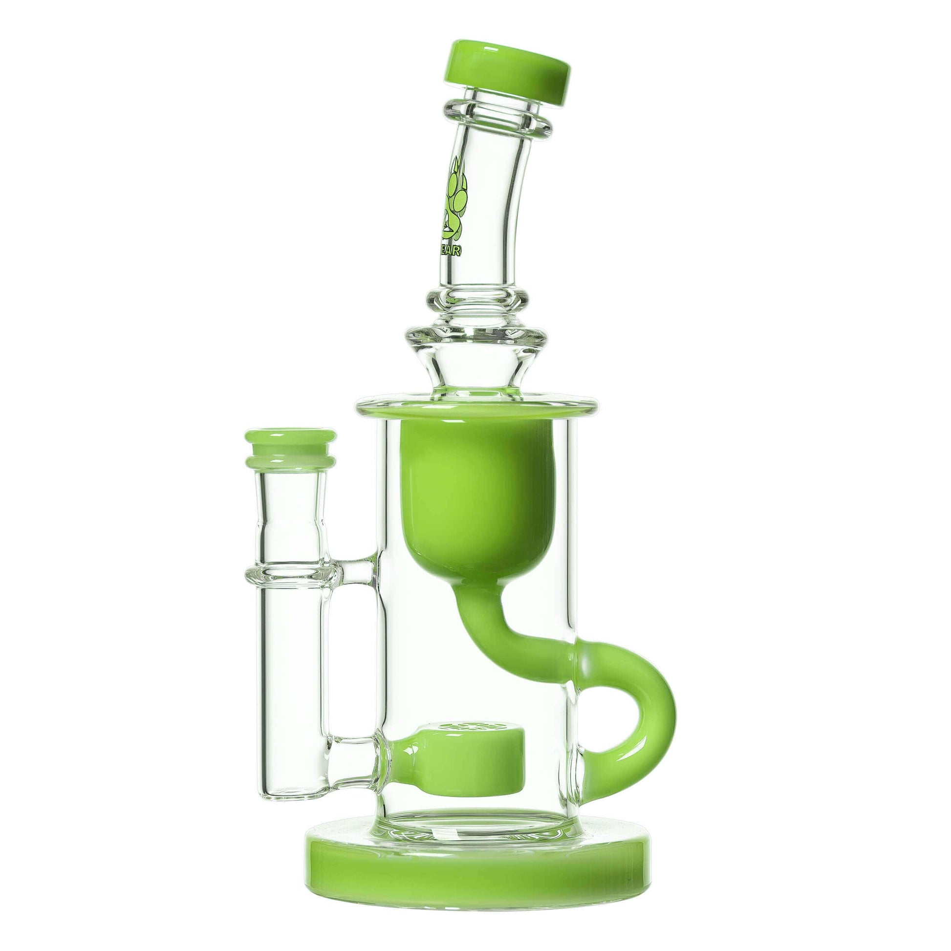 KLEIN RECYCLER-CLEAR- Premium borosilicate glass dab rig from Calibear Glass. Ideal for dabbing, providing smooth hits and durability. Shop high-quality dab rigs, water pipes, bongs, erig glasses and glass smoking accessories at Calibear Glass. Elevate yo