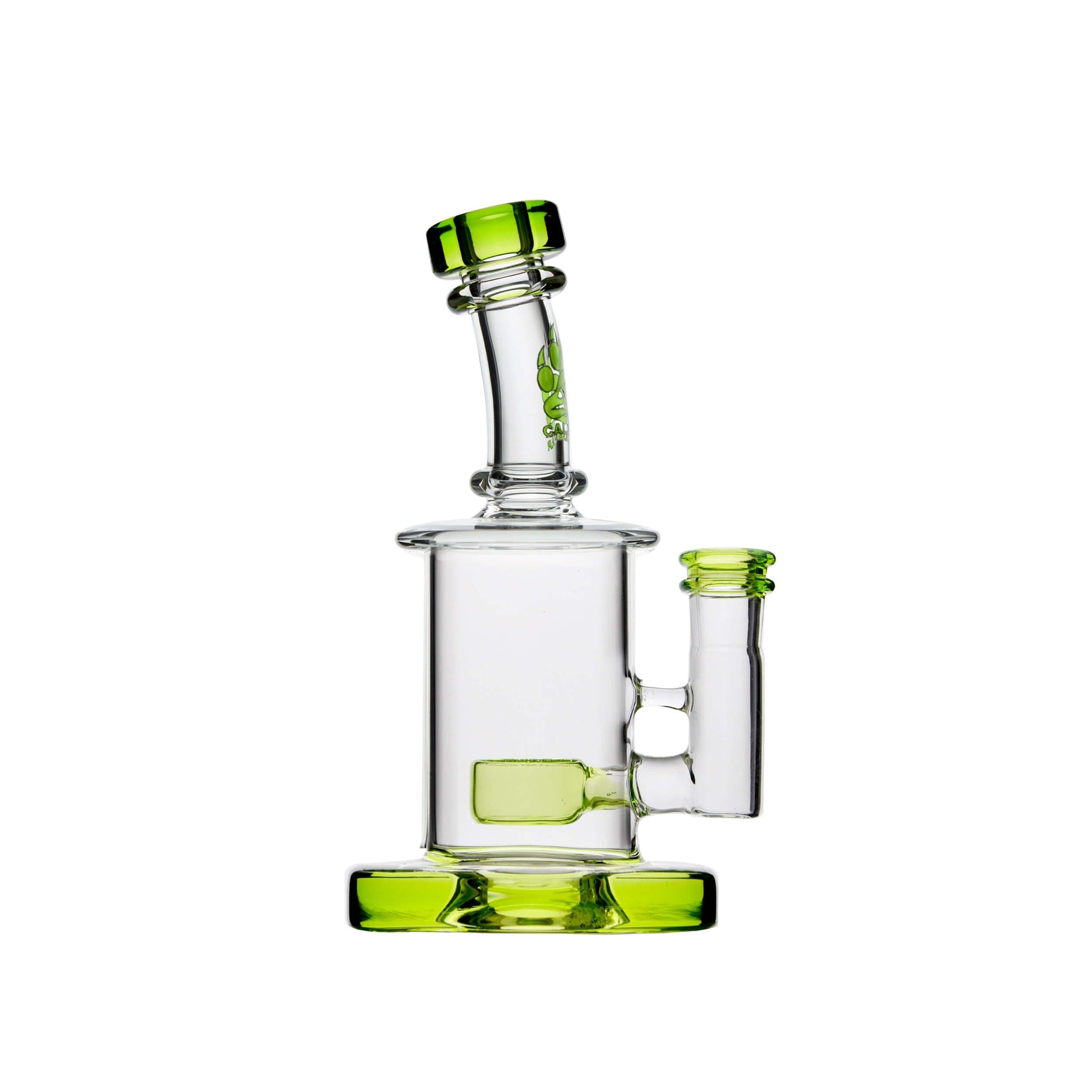 Calibear 6.5 inch Colored Mini Can Dab Rig with Flower of Life Percolator and 14.5mm Joint
