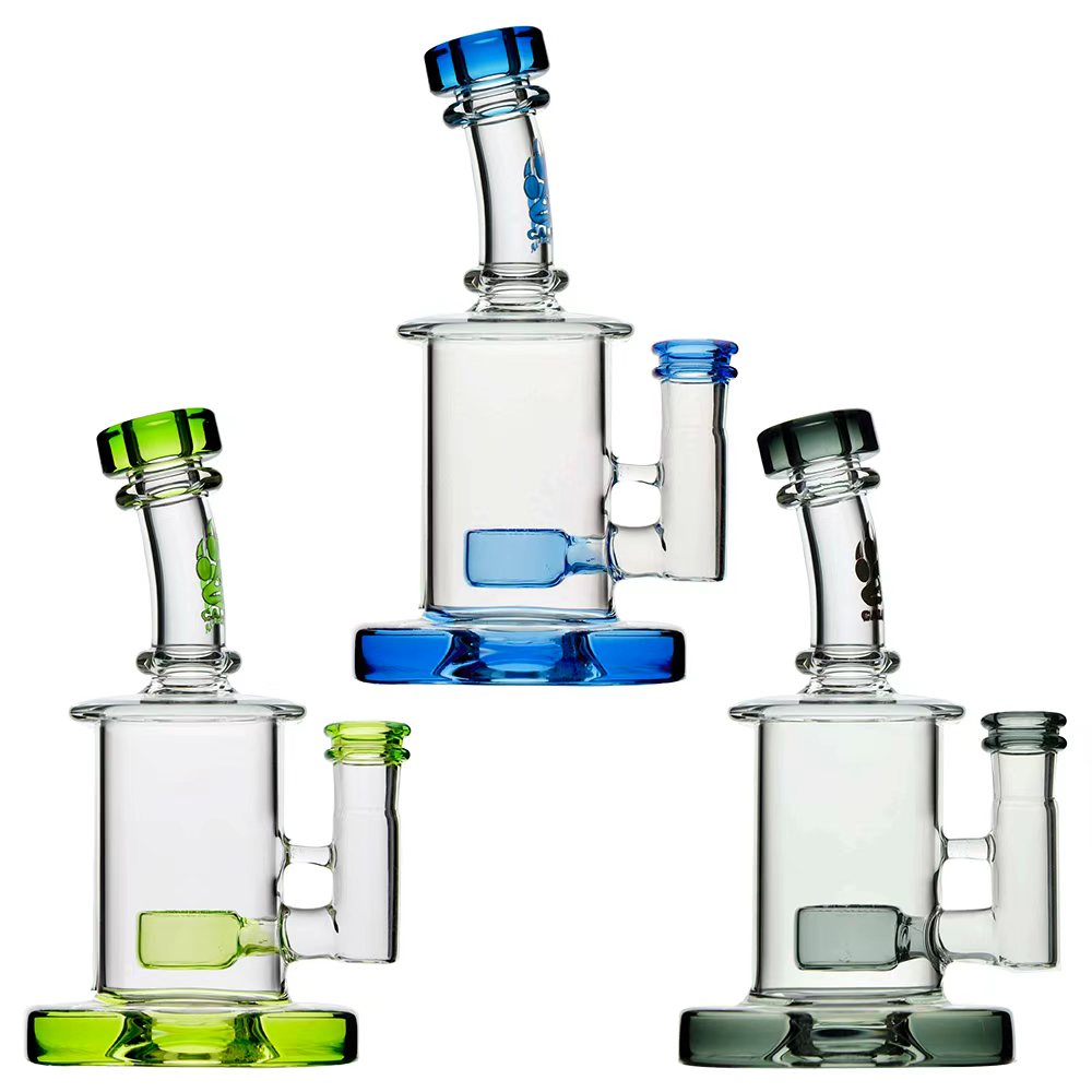 Calibear 6.5 inch Colored Mini Can Dab Rig with Flower of Life Percolator and 14.5mm Joint