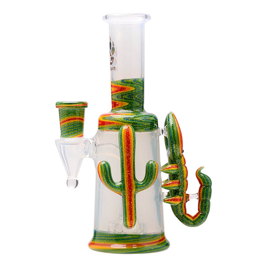 Calibear Dichro Scorpio Dab Rig W/ Showerhead Perc Handcrafted Borosilicate Glass Gallery showcase view 14 highlighting functional glass details